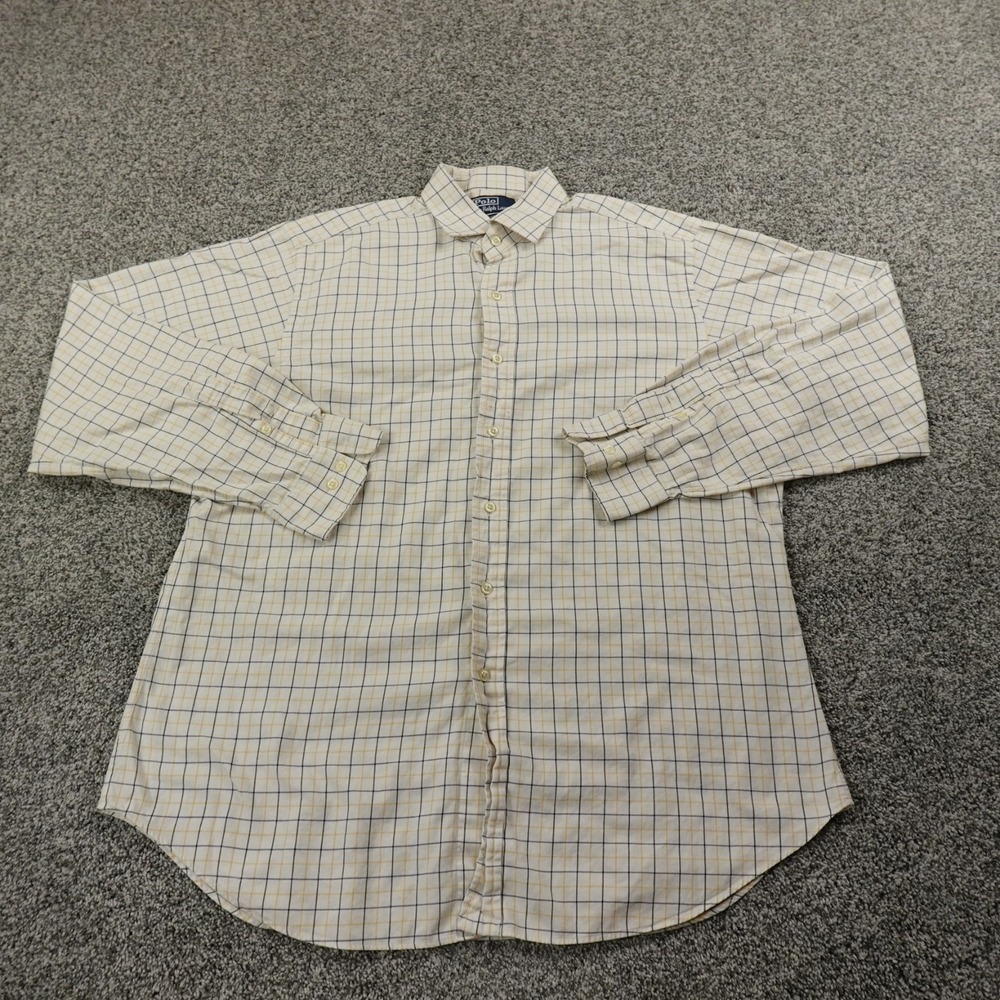 VTG Polo Ralph Lauren Shirt Mens 17 XL Classic Fit Long Sleeve Button Up Regent